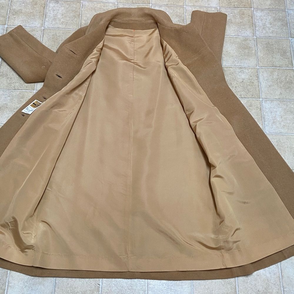 J.F.Muller 💯% Mongolian Camel Hair Classic Tan Women's Coat Size Appropriate M L - Picture 7 of 14